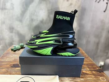 Balmain Unicorn black neon knitted sneaker