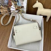 Hermes messenger 25 white togo gold hardware bag - 4