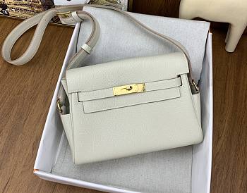 Hermes messenger 25 white togo gold hardware bag