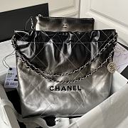 Chanel black ombre leather gold hardware large/ small bag - 1