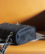 Chanel 23 tweed sequin black leather 25cm bag - 2