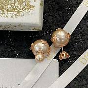 Dior rose gold pearl earings  - 3