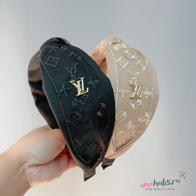 Louis Vuitton headband (black/ beige) - 1