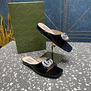 Gucci Double G Patent Leather Sandals - 6