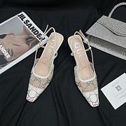 Gucci GG white embellished mesh heels  - 1