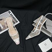 Gucci GG white embellished mesh heels  - 2