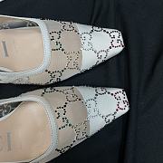 Gucci GG white embellished mesh heels  - 3