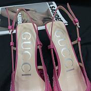 Gucci GG pink embellished mesh heels - 5