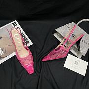 Gucci GG pink embellished mesh heels - 3