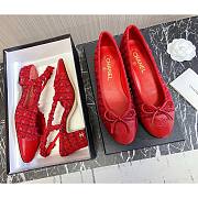 Chanel SS2020 red tweed slingback heels - 5