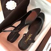 Chanel SS2020 all black tweed slingback heels - 3