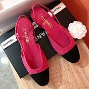 Chanel SS2020 pink black tweed slingback heels - 1