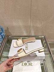 Dior C'est White Patent Heeled Slide - 2