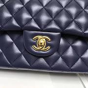 Chanel 1112 Navy Blue 25cm Lambskin Leather Flap Bag - 5