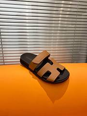 Hermes Chypre Brown leather sandal - 4