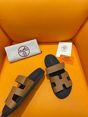 Hermes Chypre Brown leather sandal - 5