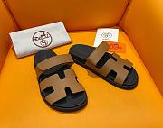 Hermes Chypre Brown leather sandal - 1