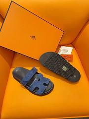 Hermes Chypre blue suede sandal - 3