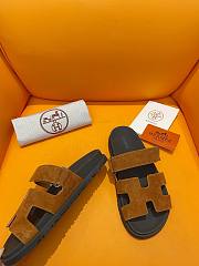 Hermes Chypre brown suede sandal 02 - 2