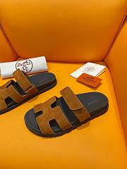 Hermes Chypre brown suede sandal 02 - 3