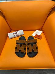 Hermes Chypre brown suede sandal 02 - 6