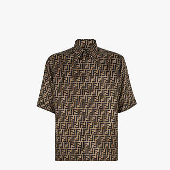 Fendi Silk Plain Short Sleeves Shirt 