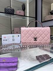 Chanel Woc pink lambskin black hardware bag - 1