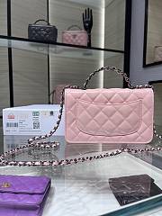 Chanel Woc pink lambskin black hardware bag - 6