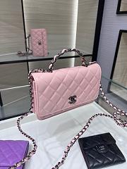 Chanel Woc pink lambskin black hardware bag - 5