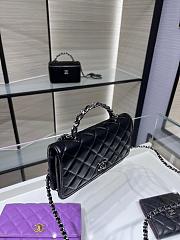 Chanel Woc black lambskin black hardware bag - 6