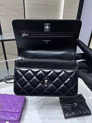 Chanel Woc black lambskin black hardware bag - 3