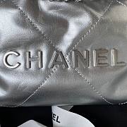 Chanel 22 mini all silver tote bag AS3980 - 6