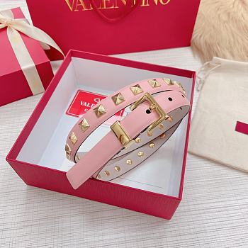 Valentino studs pink belt 2cm