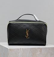 YSL black gaby leather makup case  - 1