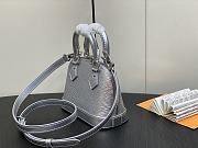 Louis Vuitton Alma Nano Silver Epi Leather Bag - 5