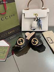 Gucci vintage blue slippers  - 4