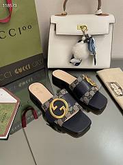 Gucci vintage blue slippers  - 5