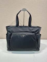 Prada saffiano leather and re-nylon tote bag - 1