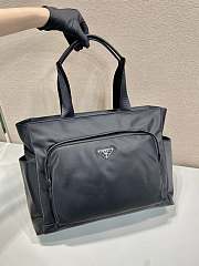 Prada saffiano leather and re-nylon tote bag - 5