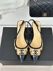 Chanel beige slingback leather mules - 5