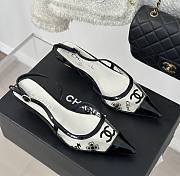 Chanel white slingback leather mules - 1