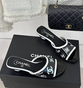 Chanel black/white mules