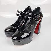 Christian Louboutin Black Patent Movida Jane Pump - 5