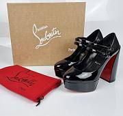 Christian Louboutin Black Patent Movida Jane Pump - 1