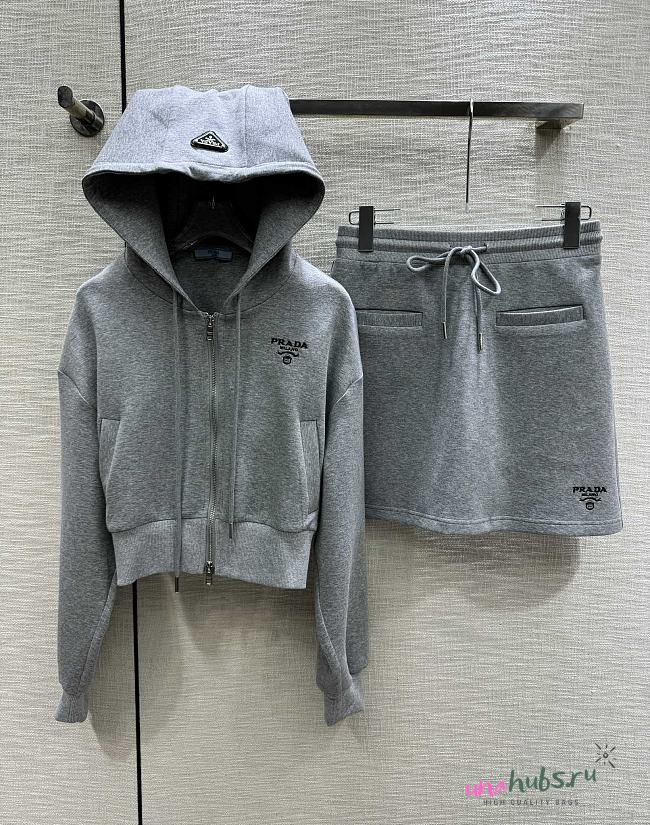 Prada sport gray set ( hoodie+dress) - 1