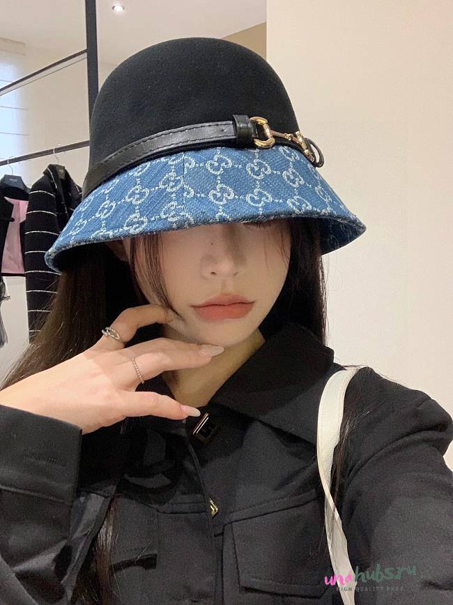 Gucci black + denim hat  - 1