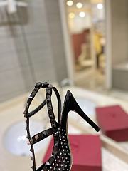 Valentino rockstud mesh black crystal 10cm heels - 5