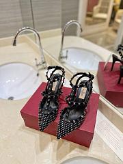 Valentino rockstud mesh black crystal 10cm heels - 3