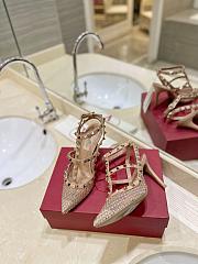 Valentino rockstud mesh white crystal 10cm heels - 4