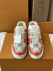 Louis Vuitton LV Trainer Orange Damier Shoes - 5